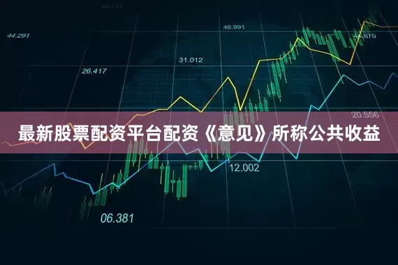 最新股票配资平台配资《意见》所称公共收益